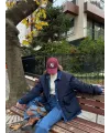 Kadın Jeans Detaylı Cıtcıtlı Ceket Mont - Lacivert