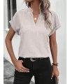 Kadın Kısa Kollu Hakim Yaka Sofya Bluz
