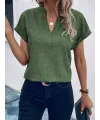 Kadın Kısa Kollu Hakim Yaka Sofya Bluz