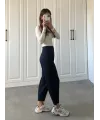 Kadın Krep Kumaş Balon Pantolon