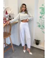Kadın Krep Kumaş Balon Pantolon