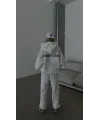 Kadın Nakış İşlemeli 3 İplik Pamuklu Sweat Alt-Üst Takım- Beyaz