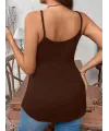 Kadın önden çapraz Askılı Uzun Vıskon Bluz