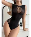 Kadın Sıfır Kol Göğüs, Sırt Ve Yanları Kesik Detay çıtçıtlı Viskon Bodysuit