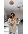 Kadın Tek Cepli Over Size Ketem Gömlek