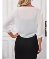 Kadın Truvakar Kol önden Bağlamalı Kısa şifon Bolero Ceket