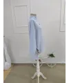 Kadın Truvakar Kollu Yakalı Rahat Gömlek