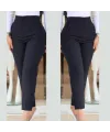 Kadın üste Oturan Paçası Bilek üzerinde Biten Krep Kumaş Kumaş Pantolon 36 (S) - 50 (5XL)
