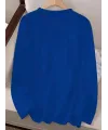 Kadın Uzun Kollu Bisiklet Yaka Ayçiçeği Desenli Viskon Bluz