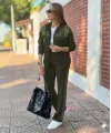 Kadın Uzun Kollu önden Fermuarlı Pul Payetli Alt üst Viskon Iki Iplik Takım