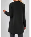 Kadın Uzun Kollu önü Açık Uzun Modal Ceket