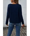 Kadın Uzun Kollu V Yakalı Yarasa Kollu Viskon Bluz