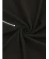 Kadın Uzun Kollu Yakası Açık Fermuarlı Viskon Bluz