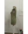 Kadın Yakalı önü Fermuarlı Bürümcük Bluz