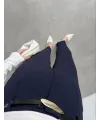 Kadın Yüksek Bel Kemer Dahil Hacuc Pantolon