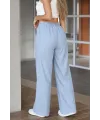 Kadın Yüksek Bel Lastikli Bağcıklı Kot Pantolon