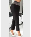 Kadın Yüksek Bel önden Taşlı Ve Tokalı Ithal Krep Pantolon