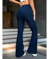 Kadın Yüksek Bel Paçaya Doğru Geniş Kot Pantolon
