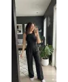 Kadın Yüksek Bel Pileli Palazzo Pantolon