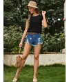 Kadın Yuvarlak Yaka Kolları Fırfırlı Krep Bluz