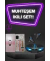 Kadınlar İçin Dokunmatik Ekran Akıllı Saat Ve Gamer Kablosuz Bluetooth Kulaklık Anc Özelliği