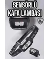 Kafa Lambası Kamp Lambası Sensörlü Şarjlı Ayarlanabilir