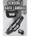 Kafa Lambası Kamp Lambası Sensörlü Şarjlı Ayarlanabilir