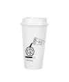 Kahve Bardağı - Kapaklı Beyaz 473 Ml