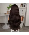 Kahve Karamel Fiber Sentetik Geniş Dalgalı Tül Peruk