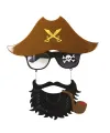 Kahve Şapkalı Pipolu Jack Sparrow Gözlüğü