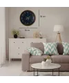 Kahverengi Mermer Desenli 36 Cm Duvar Saati