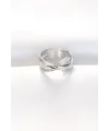 Kalın Silver Renk Ayarlanabilir Yüzük