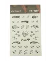 Kalp Balık Tattoo Dövme Sticker