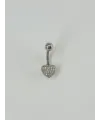Kalp Detaylı Göbek Piercing - Pg0052