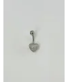 Kalp Detaylı Göbek Piercing - Pg0084