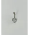 Kalp Detaylı Göbek Piercing - Pg0090