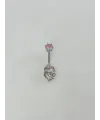 Kalp Detaylı Göbek Piercing - Pg0117