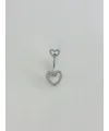 Kalp Detaylı Göbek Piercing - Pg0135