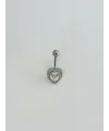 Kalp Detaylı Göbek Piercing - Pg0168
