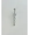 Kalp Detaylı Sallantılı Göbek Piercing - Pg0137