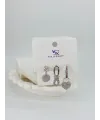 Kalp Detaylı Üçlü Kombin Küpe - Kp00534