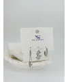 Kalp Detaylı Üçlü Kombin Küpe - Kp00544