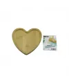 Kalp Model Ahşap Bambu Servis Sunum Tepsi - Tahtası 20.5 X 19.5 X 1.4cm