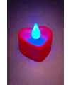 Kalp Şekilli Işıklı Mum 4 cm