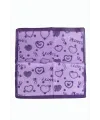 Kalp Yıldız Desenli Zr Şifon Fular 50*50 cm
