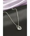 Kalp Yüzük Zirkon Taşlı Çelik Kolye