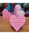 Kalpli Çikolata Not Defteri Pembe