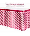 Kalpli Metalize Masa Eteği Kırmızı 75x300 cm
