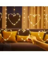 Kalpli Perde Led Işıklar, Sevgililer Günü Romantik Led Aydınlatma