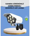 Kamera Görünümlü Solar Led Lamba Hareket Sensörlü Uzaktan Kumandalı Bahçe Duvar Aydınlatması